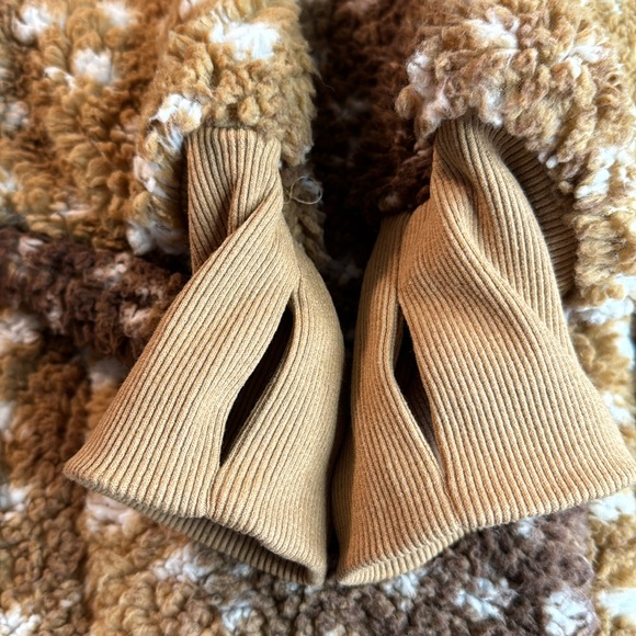 🎯NWOT BumbleBella by Jill Martin Sherpa Jacket Coat Brown Size XS/S - Picture 7 of 15